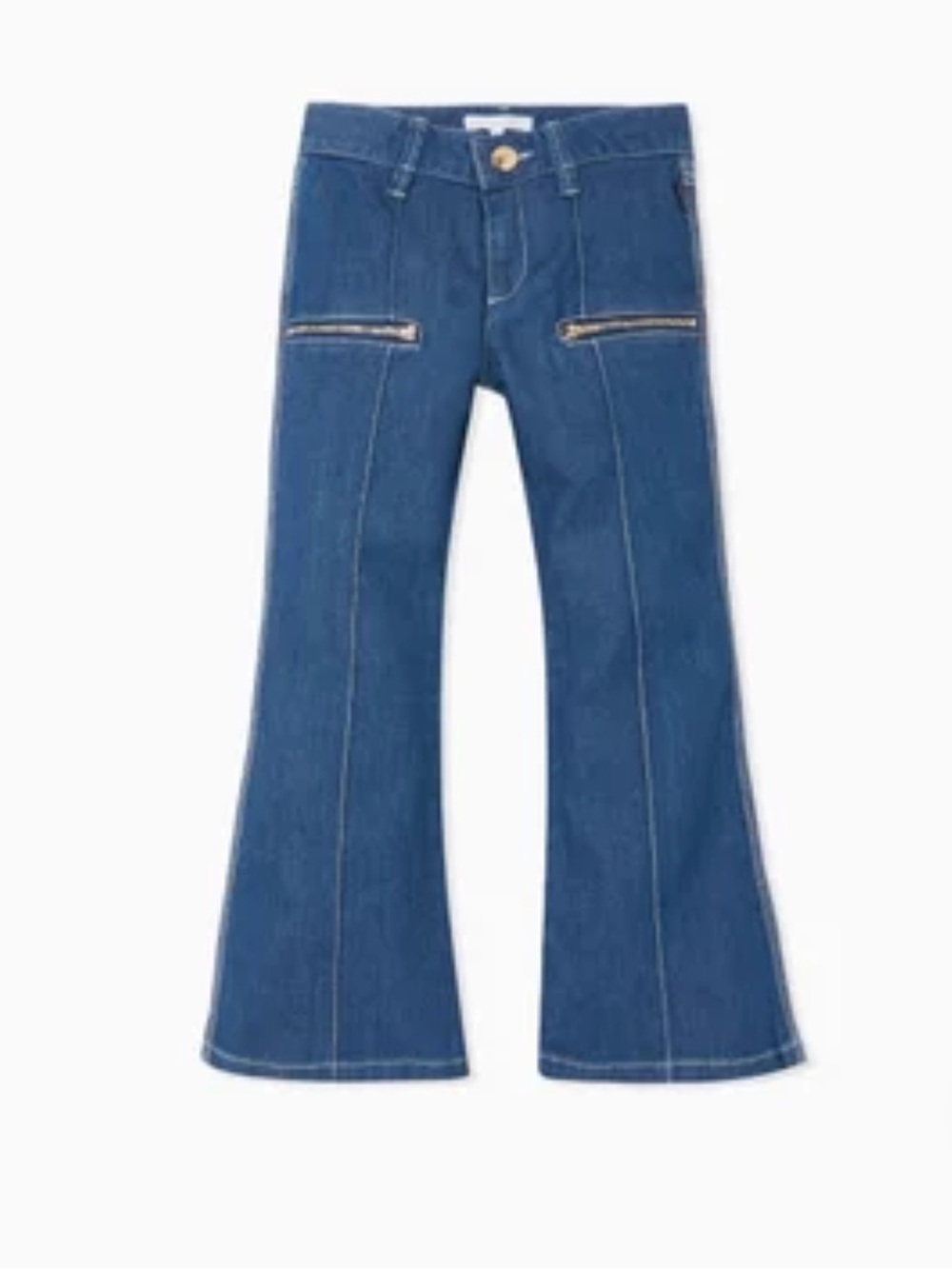 Kids Chloe Flared Denim Jeans in Medium Blue